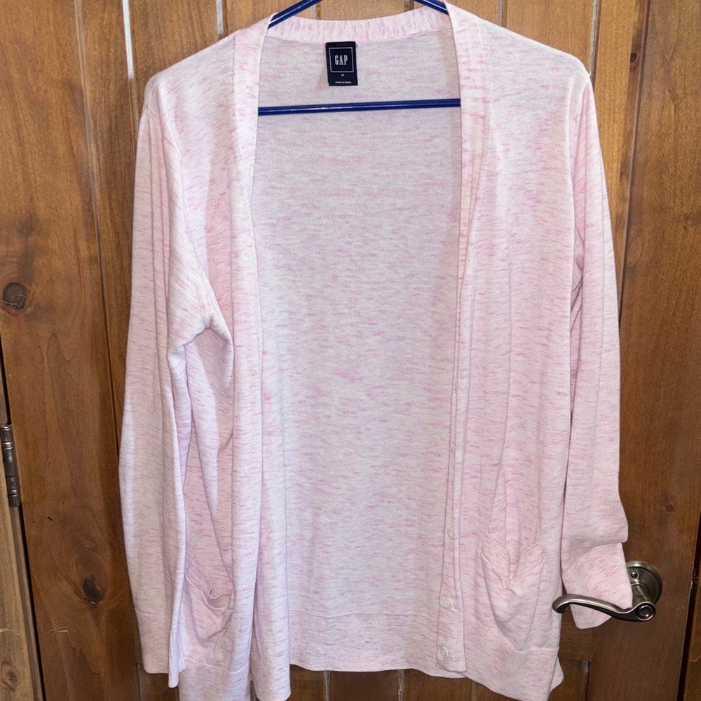 GAP Soft Pink Open Front Cardigan